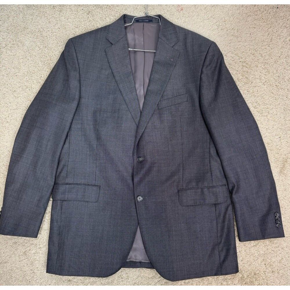 Cremieux Mens Loro Piana Super 130's Wool Gray Blazer Jacket Sport coat Size 44L